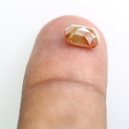 1.6 CT Red Emerald Cut Loose Diamond - Salt and Pepper Emerald Shape Diamond - Emerald For Wedding Ring - LABORDAY Offer - Customize Jewelry
