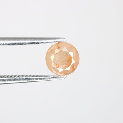 0.83 CT Peach Color Round Brilliant Cut Loose Diamond | Fancy Peach Diamond for Proposal Ring | Custom Engagement Jewelry |Gold Ring Setting