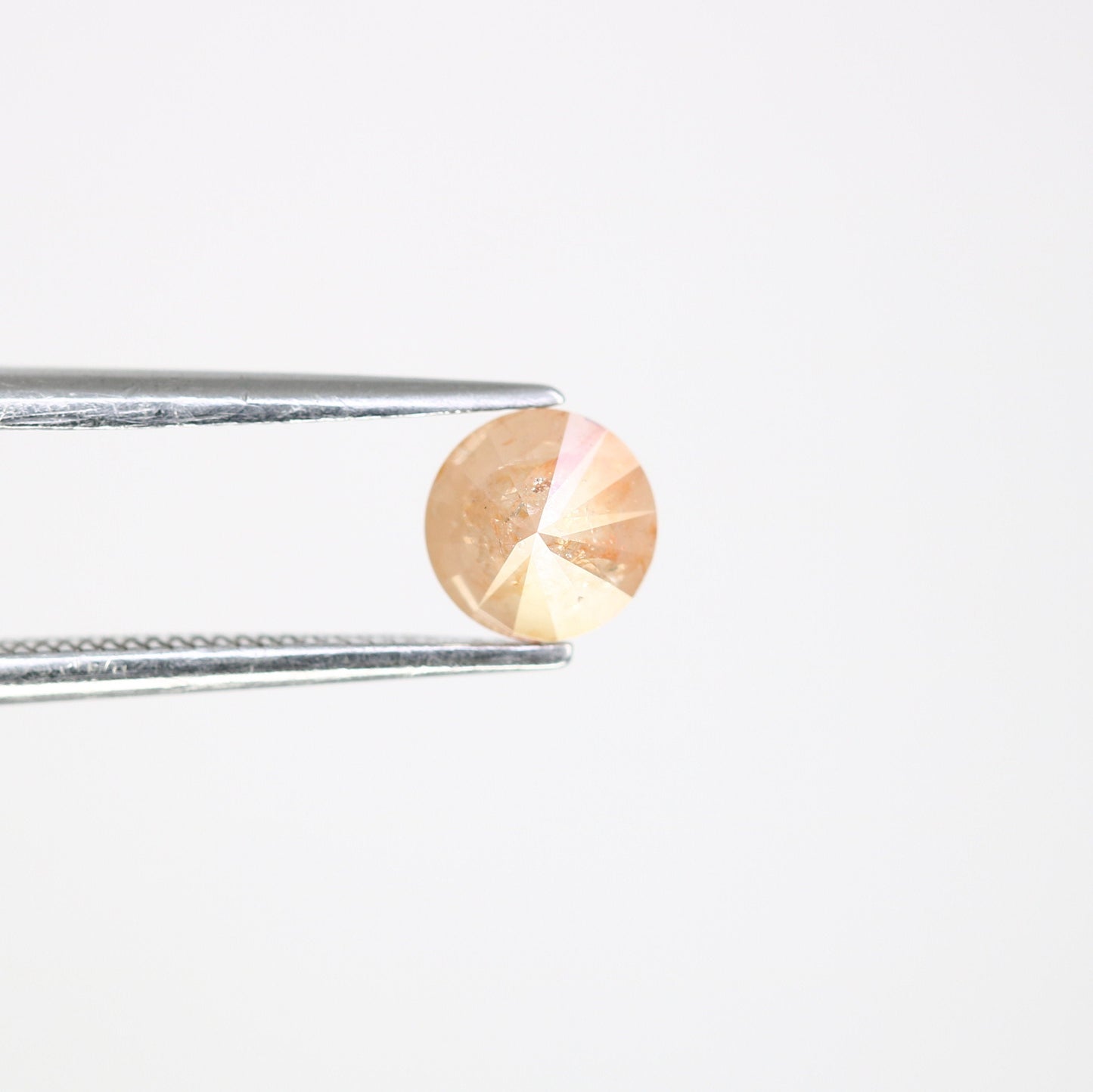 0.83 CT Peach Color Round Brilliant Cut Loose Diamond | Fancy Peach Diamond for Proposal Ring | Custom Engagement Jewelry |Gold Ring Setting