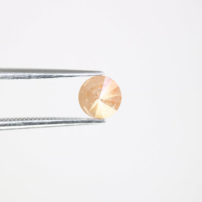 0.83 CT Peach Color Round Brilliant Cut Loose Diamond | Fancy Peach Diamond for Proposal Ring | Custom Engagement Jewelry |Gold Ring Setting