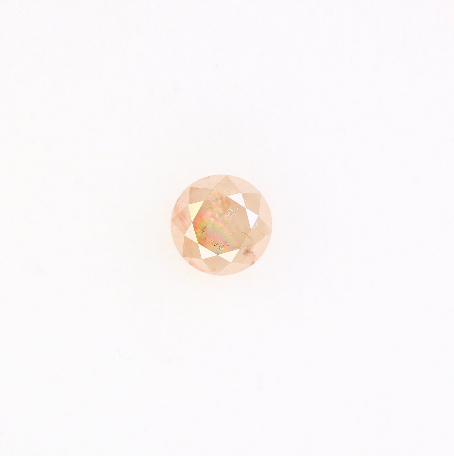 0.83 CT Peach Color Round Brilliant Cut Loose Diamond | Fancy Peach Diamond for Proposal Ring | Custom Engagement Jewelry |Gold Ring Setting