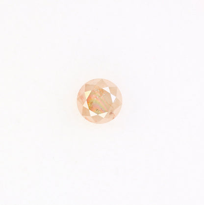 0.83 CT Peach Color Round Brilliant Cut Loose Diamond | Fancy Peach Diamond for Proposal Ring | Custom Engagement Jewelry |Gold Ring Setting
