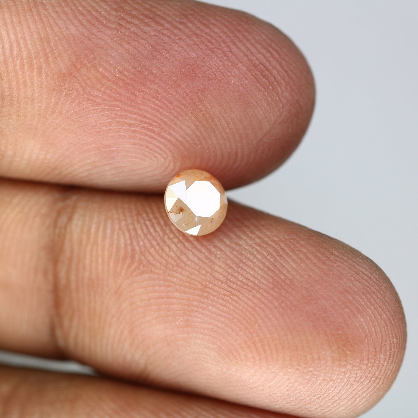 0.83 CT Peach Color Round Brilliant Cut Loose Diamond | Fancy Peach Diamond for Proposal Ring | Custom Engagement Jewelry |Gold Ring Setting