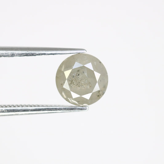 1.52 CT Grey Round Natural Brilliant Cut Diamond | Ideal for Multiple Occasions and Wedding Jewelry | Custom Gold Ring Setting