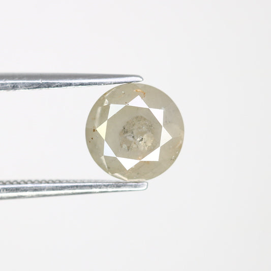 1.95 CT Grey Galaxy Round Brilliant Cut Diamond | Fancy Color for Wedding Band | Custom Wedding Band Design | Gold Ring Setting
