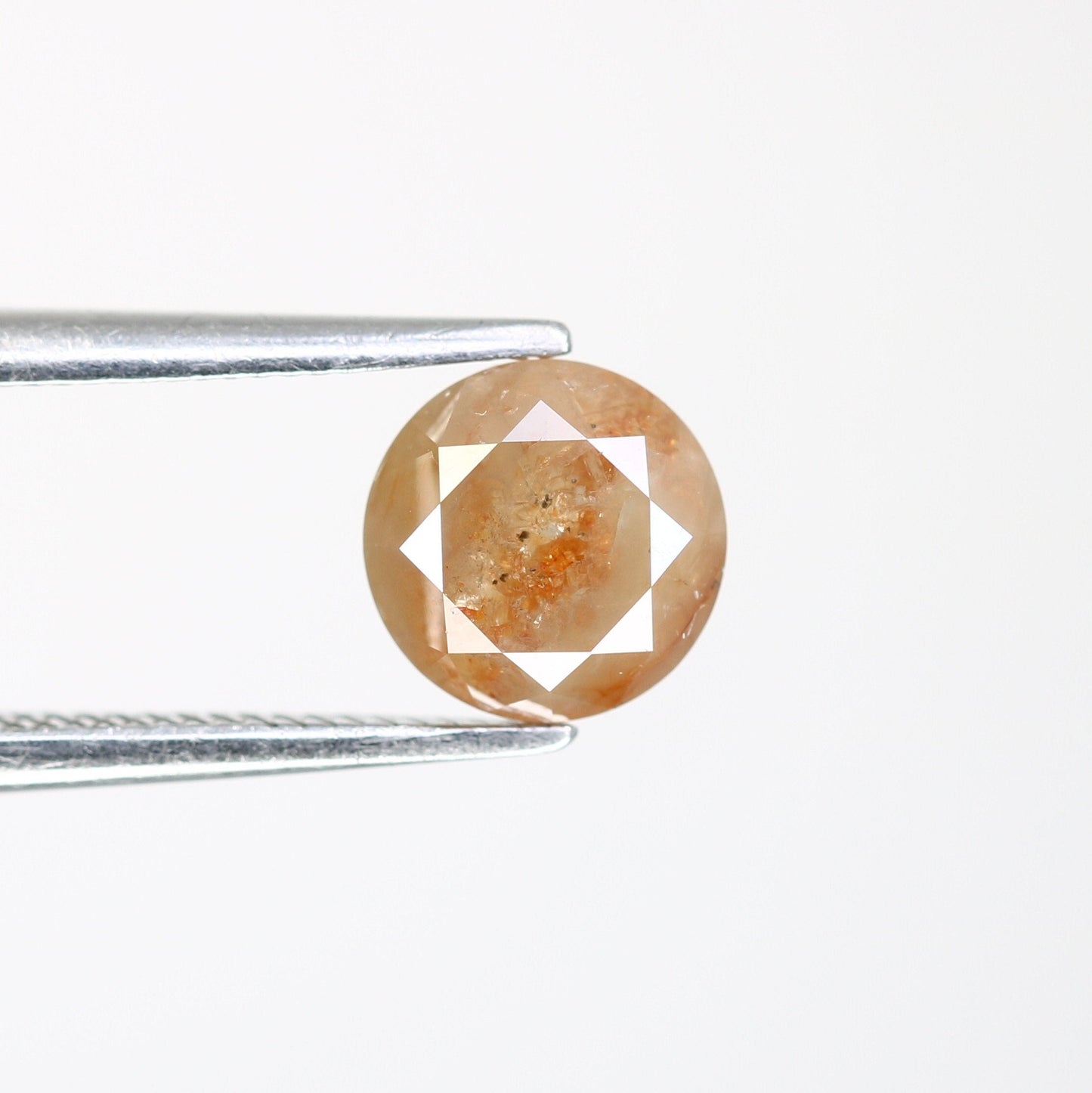 1.32 CT Natural Peach Rustic Brilliant Cut Diamond | Ideal for Wedding or Engagement Ring | Custom Gold Ring Setting