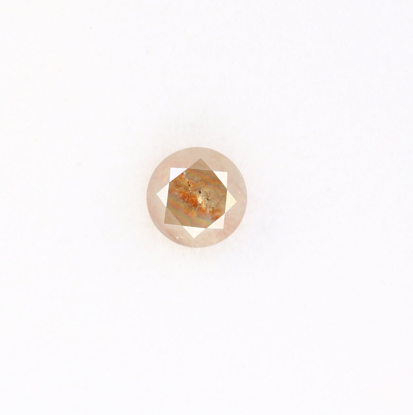 1.32 CT Natural Peach Rustic Brilliant Cut Diamond | Ideal for Wedding or Engagement Ring | Custom Gold Ring Setting