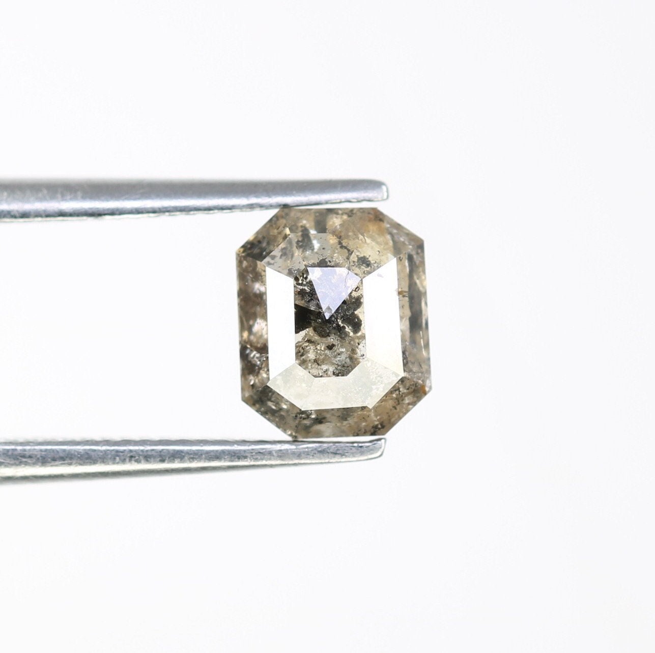 1.06 CT Emerald Cut Loose Diamond - Salt and Pepper Emerald Shape Diamond - Emerald For Wedding Ring - LABORDAY Offer - Customize Jewelry