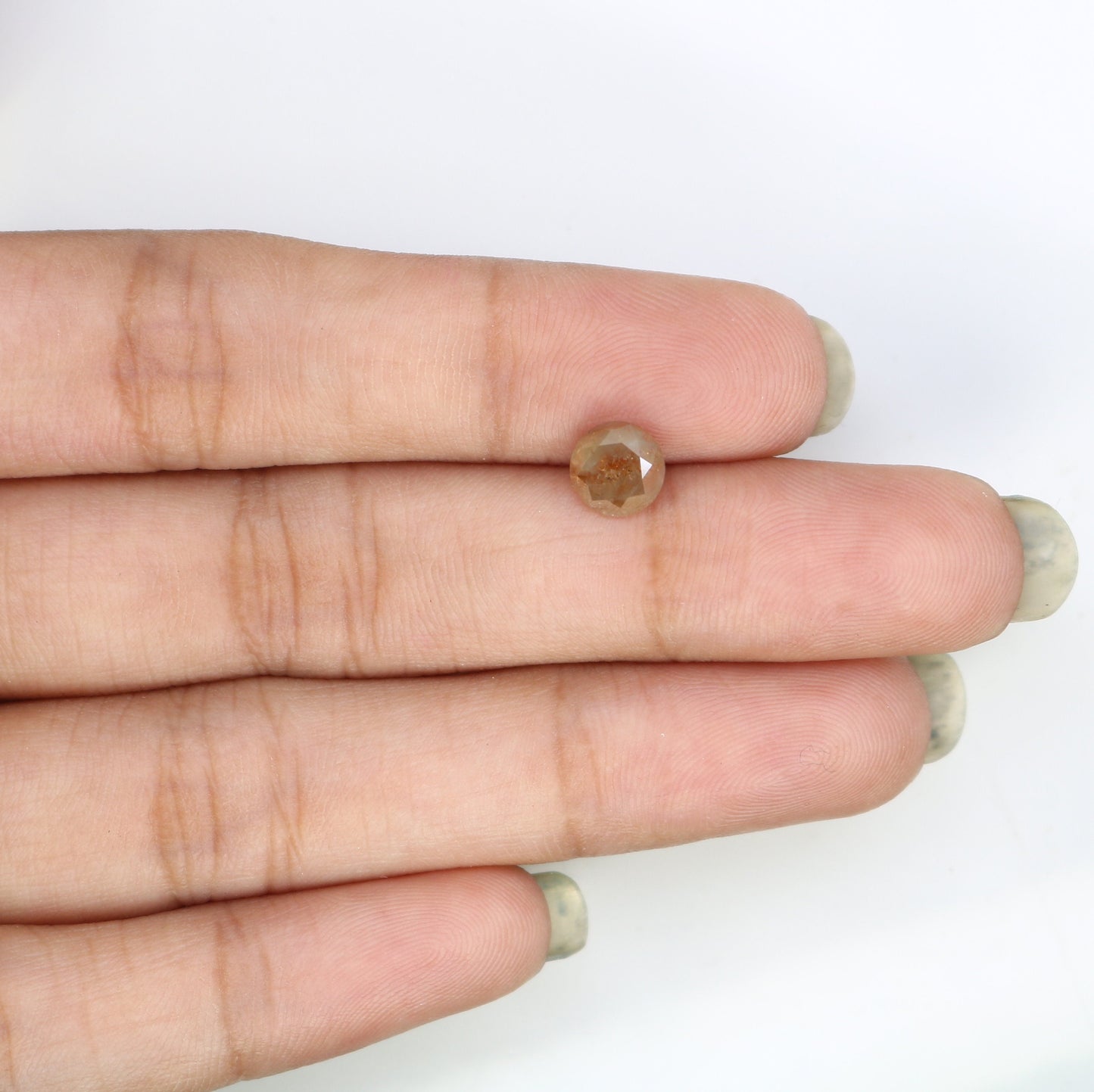 1.32 CT Natural Peach Rustic Brilliant Cut Diamond | Ideal for Wedding or Engagement Ring | Custom Gold Ring Setting