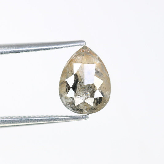 1.18 CT Salt And Pepper Pear Shaped Diamond For Multiple Occassion And Wedding | Gift For HerFor Gold Ring Diamonds