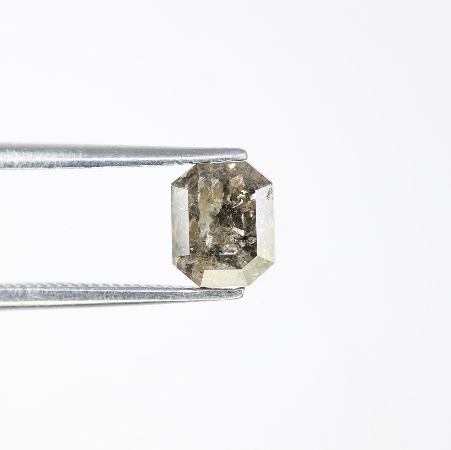 1.06 CT Emerald Cut Loose Diamond - Salt and Pepper Emerald Shape Diamond - Emerald For Wedding Ring - LABORDAY Offer - Customize Jewelry