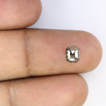 1.06 CT Emerald Cut Loose Diamond - Salt and Pepper Emerald Shape Diamond - Emerald For Wedding Ring - LABORDAY Offer - Customize Jewelry