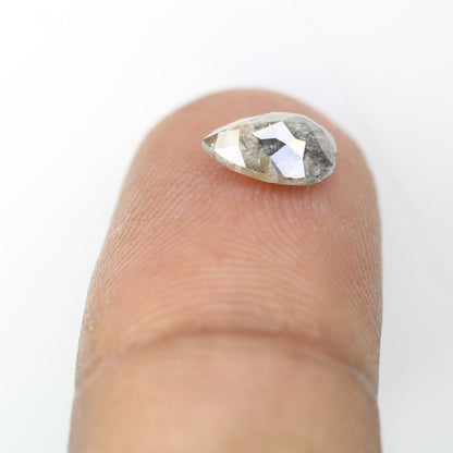 1.18 CT Salt And Pepper Pear Shaped Diamond For Multiple Occassion And Wedding | Gift For HerFor Gold Ring Diamonds