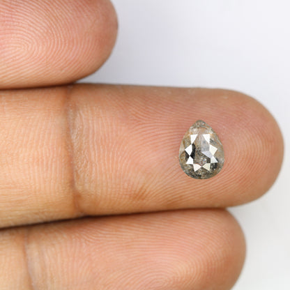 1.18 CT Salt And Pepper Pear Shaped Diamond For Multiple Occassion And Wedding | Gift For HerFor Gold Ring Diamonds
