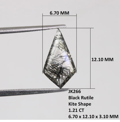 1.21 CT Gorgeous Black Rutile Kite Shape Gemstone for Weddings and Special Occasions - Elegant Jewelry with Classy Color Diamonds