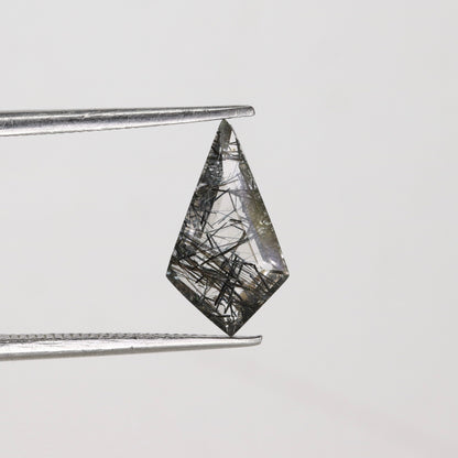 1.21 CT Gorgeous Black Rutile Kite Shape Gemstone for Weddings and Special Occasions - Elegant Jewelry with Classy Color Diamonds