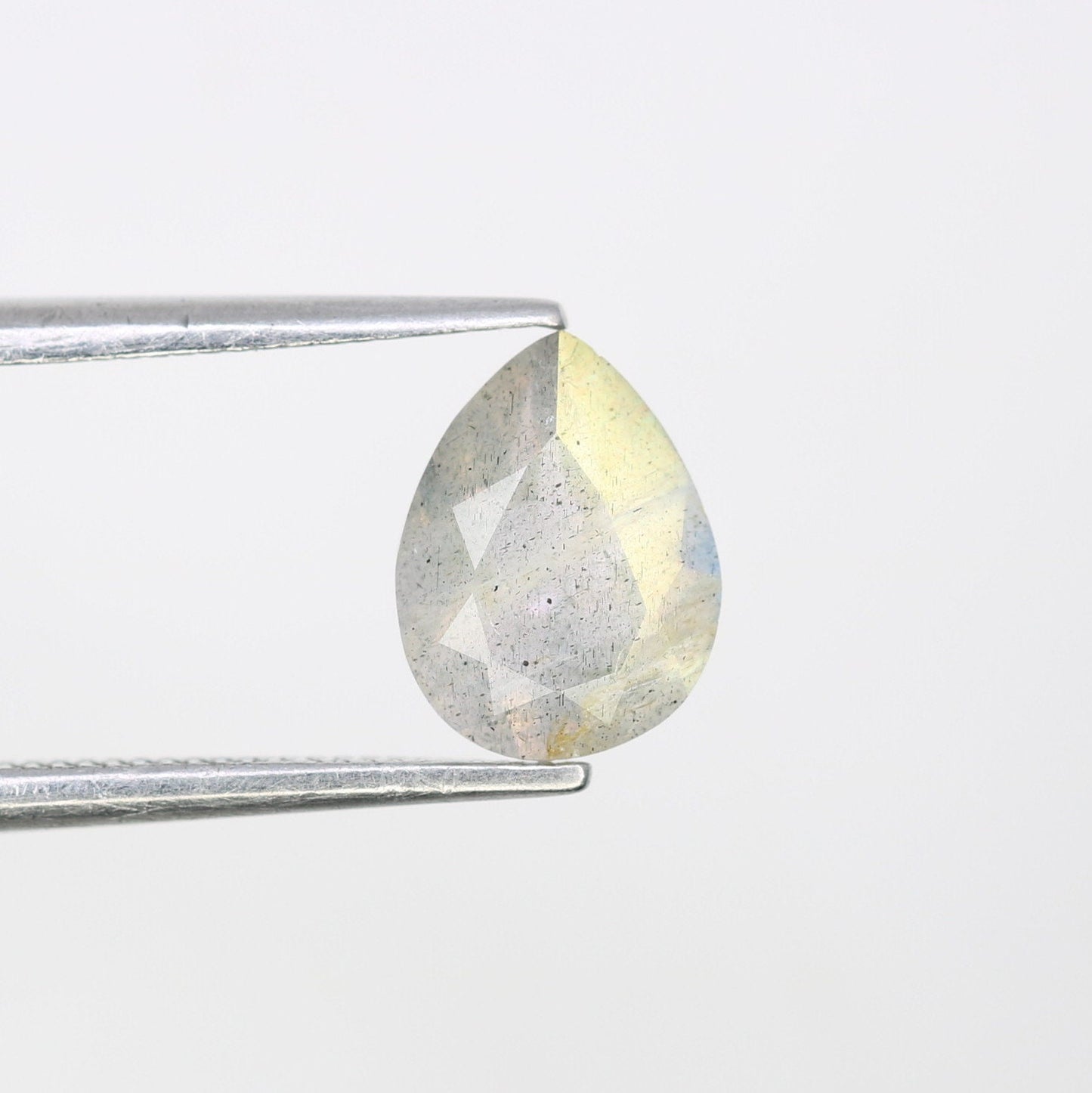 1.14 CT Pear Shape Labradorite Gemstone for Engagement Ring - Grey Stone for Wedding Jewelry and Gift for Daughter