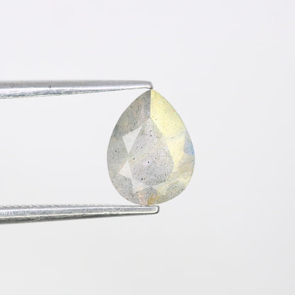 1.14 CT Pear Shape Labradorite Gemstone for Engagement Ring - Grey Stone for Wedding Jewelry and Gift for Daughter