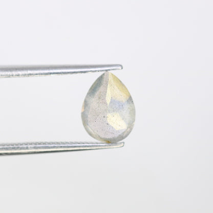 1.14 CT Pear Shape Labradorite Gemstone for Engagement Ring - Grey Stone for Wedding Jewelry and Gift for Daughter