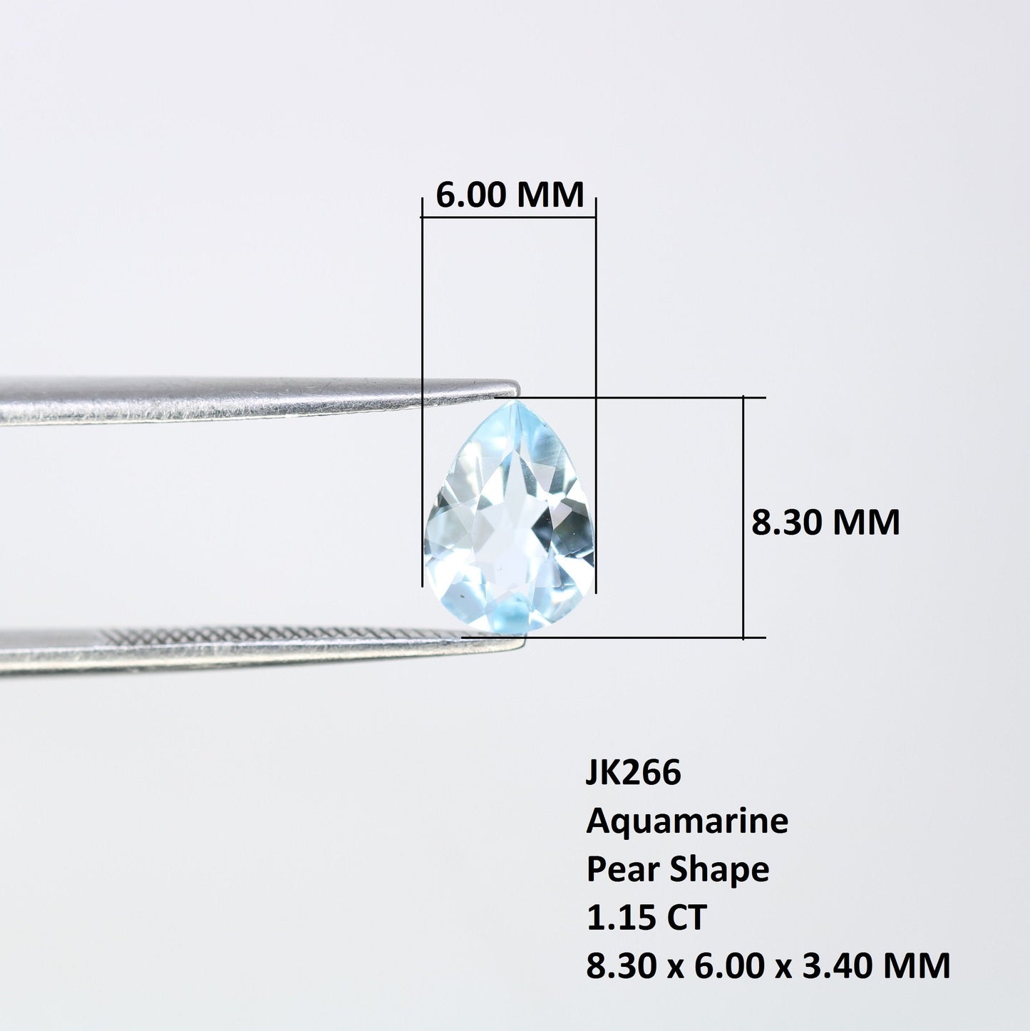 1.15 CT Pear Cut Aquamarine Blue Gemstone for Engagement Ring - Perfect for Wedding Jewelry and Gift for Loved Ones