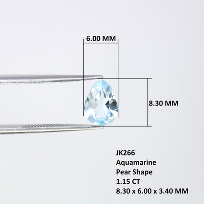 1.15 CT Pear Cut Aquamarine Blue Gemstone for Engagement Ring - Perfect for Wedding Jewelry and Gift for Loved Ones