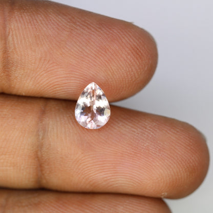0.97 CT Natural Pink Morganite Pear Gemstone for Engagement Ring - Perfect Gift for Sister
