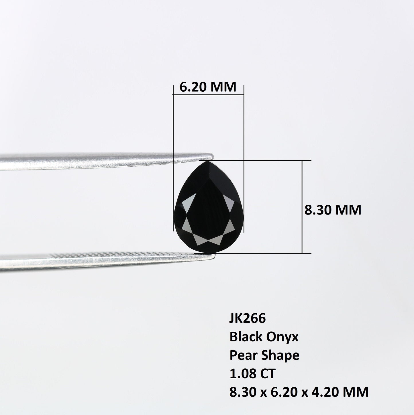 1.08 CT Black Pear Cut Gemstone for Weddings and Special Occasions - Elegant Pendant or Ring for Fine Jewelry