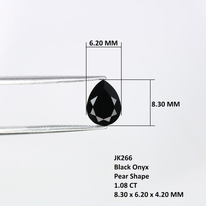1.08 CT Black Pear Cut Gemstone for Weddings and Special Occasions - Elegant Pendant or Ring for Fine Jewelry