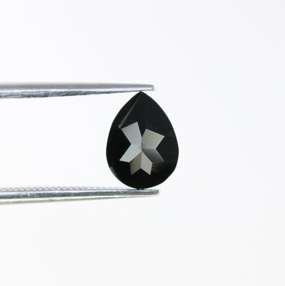 1.08 CT Black Pear Cut Gemstone for Weddings and Special Occasions - Elegant Pendant or Ring for Fine Jewelry