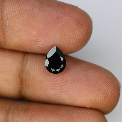 1.08 CT Black Pear Cut Gemstone for Weddings and Special Occasions - Elegant Pendant or Ring for Fine Jewelry