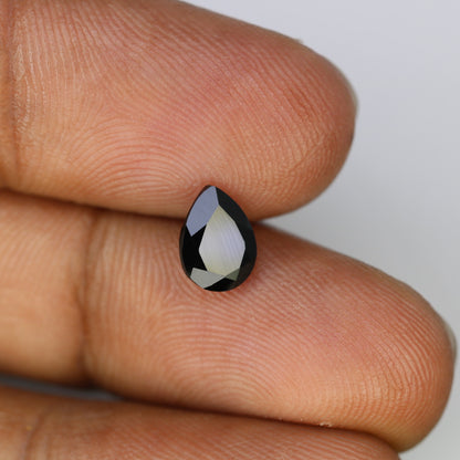 1.08 CT Black Pear Cut Gemstone for Weddings and Special Occasions - Elegant Pendant or Ring for Fine Jewelry