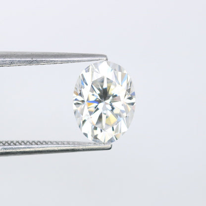 1.44 CT Moissanite Gemstone Oval Cut White Stone for Wedding Gift Perfect Proposal Ring and Jewelry for Daughter with Gold Ring and Diamond