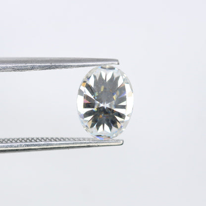 1.44 CT Moissanite Gemstone Oval Cut White Stone for Wedding Gift Perfect Proposal Ring and Jewelry for Daughter with Gold Ring and Diamond