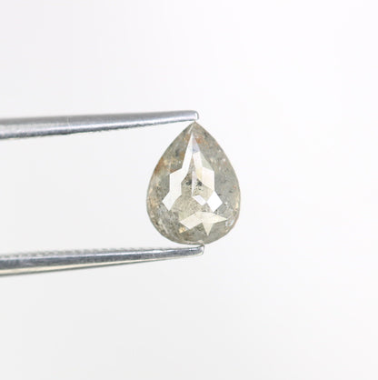 1.1 CT Salt and Pepper Pear Shape Rustic Diamond | Ideal Proposal Ring | Perfect Gift for Wife or Girlfriend | Anniversary Surprise