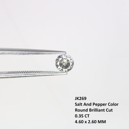 0.35 CT Natural Salt and Pepper Brilliant Cut Diamond | Fancy Color Diamond | Perfect Gift for Her | Gold Jewelry Making | Wholesale Price