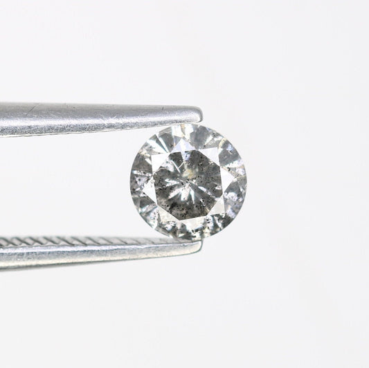 0.38 CT Natural Salt and Pepper Brilliant Cut Loose Diamond | Ideal for Proposal Ring, Diamond Pendant, or Gift for Her | Gold Ring Diamonds