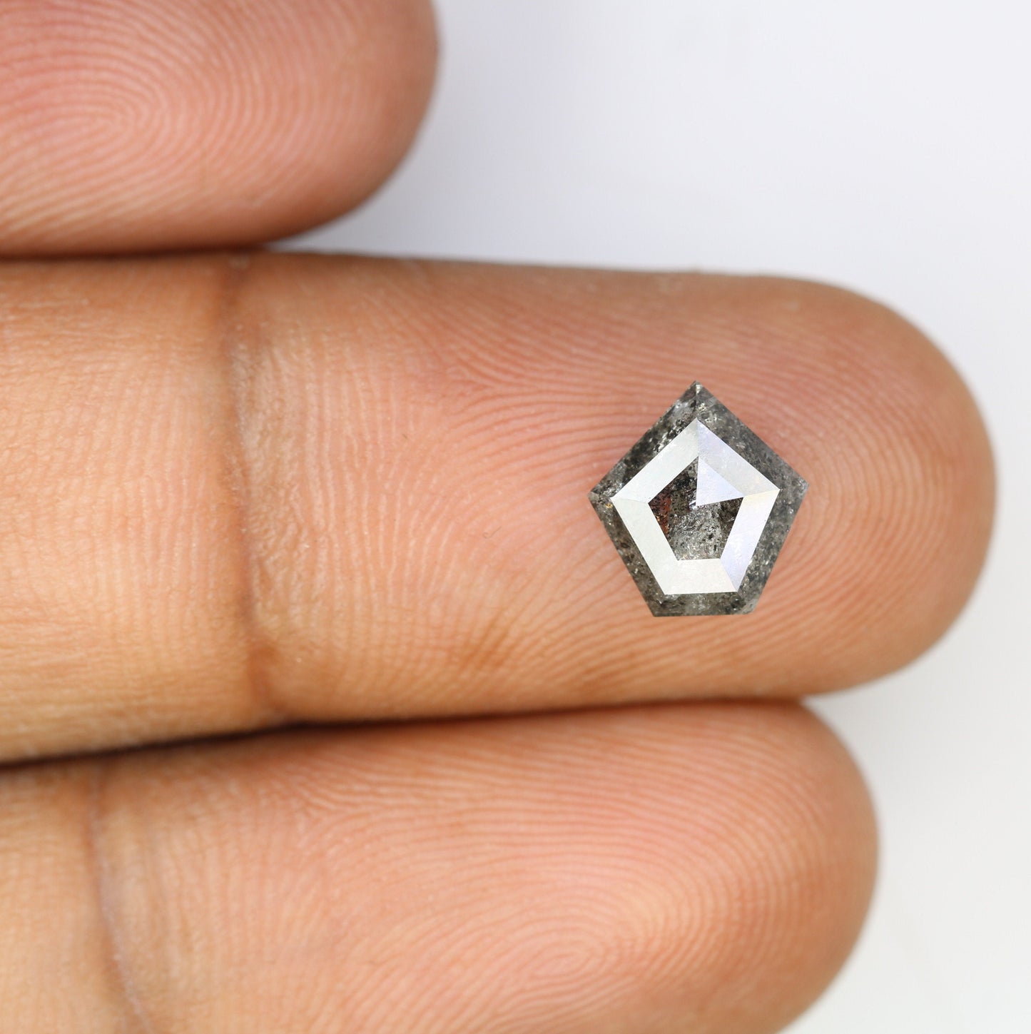 1.26 CT Geometric Shape Salt And Pepper Diamond For Wedding Jewlery | Engagement Riing | Fancy Colour DiamondFor Gold Ring Diamonds