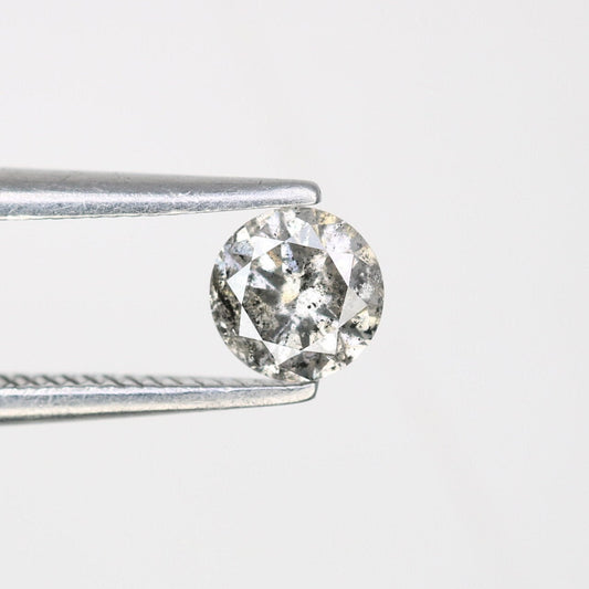 0.38 CT Loose Rustic Salt and Pepper Brilliant Cut Diamond | Ideal for Wedding Ring or Halo Set | Statement Jewelry | Gold Ring Diamonds