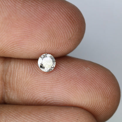0.38 CT Loose Rustic Salt and Pepper Brilliant Cut Diamond | Ideal for Wedding Ring or Halo Set | Statement Jewelry | Gold Ring Diamonds