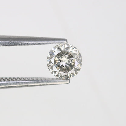 0.38 CT Natural Salt and Pepper Brilliant Cut Diamond |Ideal for Engagement Ring or Wedding Jewelry |Fancy Color Diamond |Gold Ring Diamonds