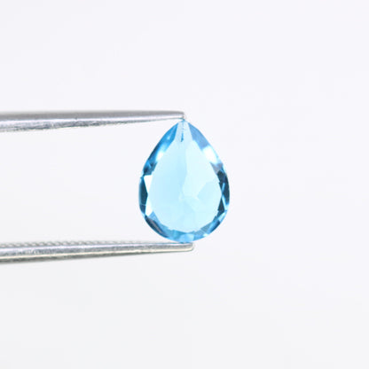 1.32 CT Swiss Blue Pear Shape Gem for Proposal Ring - Fancy Color Diamond for Customized Jewelry Making with Gold Ring