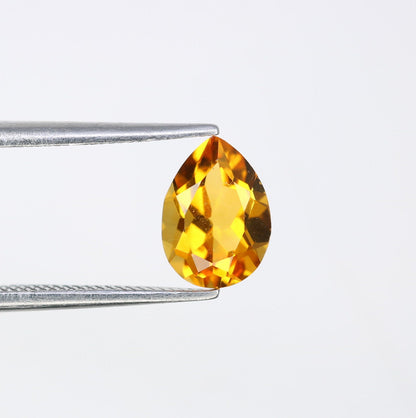 1.15 CT Natural Citrine Pear Cut Orange Gemstone for Engagement Ring - Ideal for Fine Jewelry and Diamonds