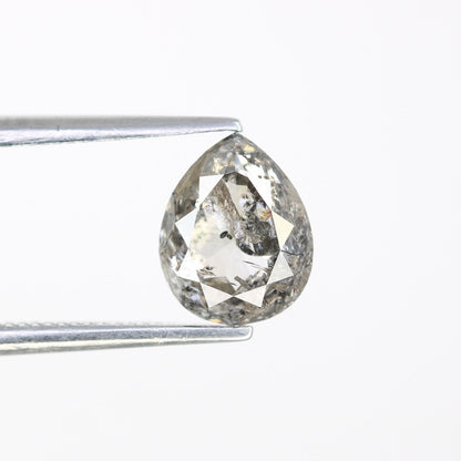 1.44 CT Pear Shape Salt and Pepper Diamond | Wedding Gift Proposal Ring | Unique Jewelry Gift for Daughter | Birthday Gift Idea