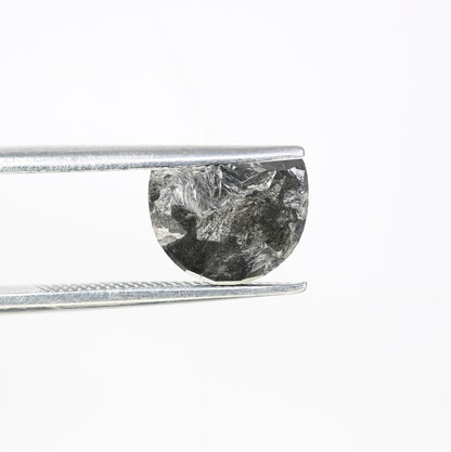 1.73 CT Salt And Pepper Half Moon Shape Diamond For Engagement Ring | Proposal Ring | Elegant Diamond Pendant | Gift For HerFor Gold Ring