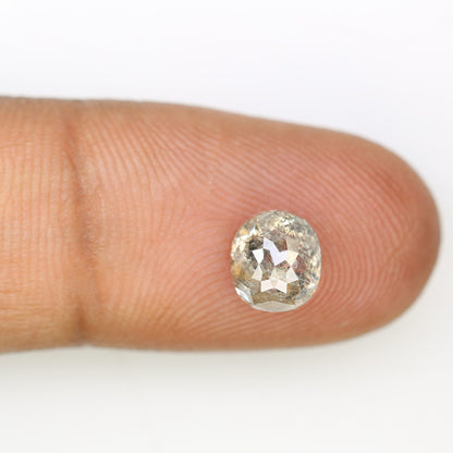 1.93 CT Oval Salt and Pepper Diamond - Unique Engagement Ring, Oval Halo Ring & Thoughtful Wedding Gift for Daughter or Girlfriend