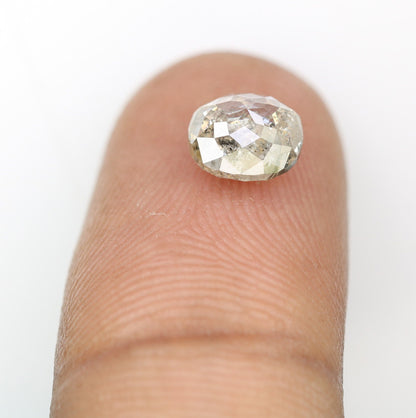 1.93 CT Oval Salt and Pepper Diamond - Unique Engagement Ring, Oval Halo Ring & Thoughtful Wedding Gift for Daughter or Girlfriend
