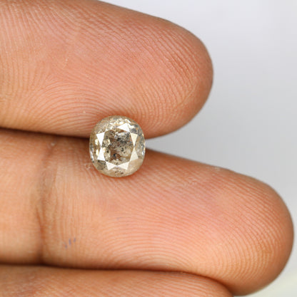 1.93 CT Oval Salt and Pepper Diamond - Unique Engagement Ring, Oval Halo Ring & Thoughtful Wedding Gift for Daughter or Girlfriend
