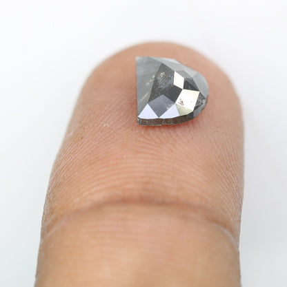 1.73 CT Salt And Pepper Half Moon Shape Diamond For Engagement Ring | Proposal Ring | Elegant Diamond Pendant | Gift For HerFor Gold Ring