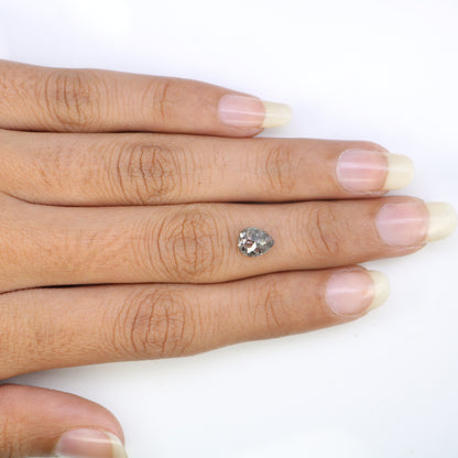 1.44 CT Pear Shape Salt and Pepper Diamond | Wedding Gift Proposal Ring | Unique Jewelry Gift for Daughter | Birthday Gift Idea