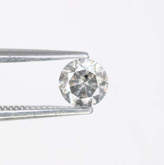 0.4 CT Natural Salt and Pepper Brilliant Cut Rustic Diamond | Multiple Occasions, Wedding, or Gifts for Wife or Sister | Custom Gold Ring